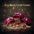 Boujee Blind Bag Keychain Grab - keychains spilling out of hot pink bags with gold and black trim, sparkles and glitter